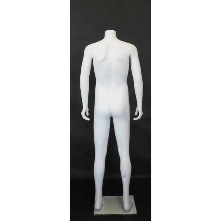 CBH20-WT - 5 ft 1 in Matte White Headless Male Mannequin Small Size