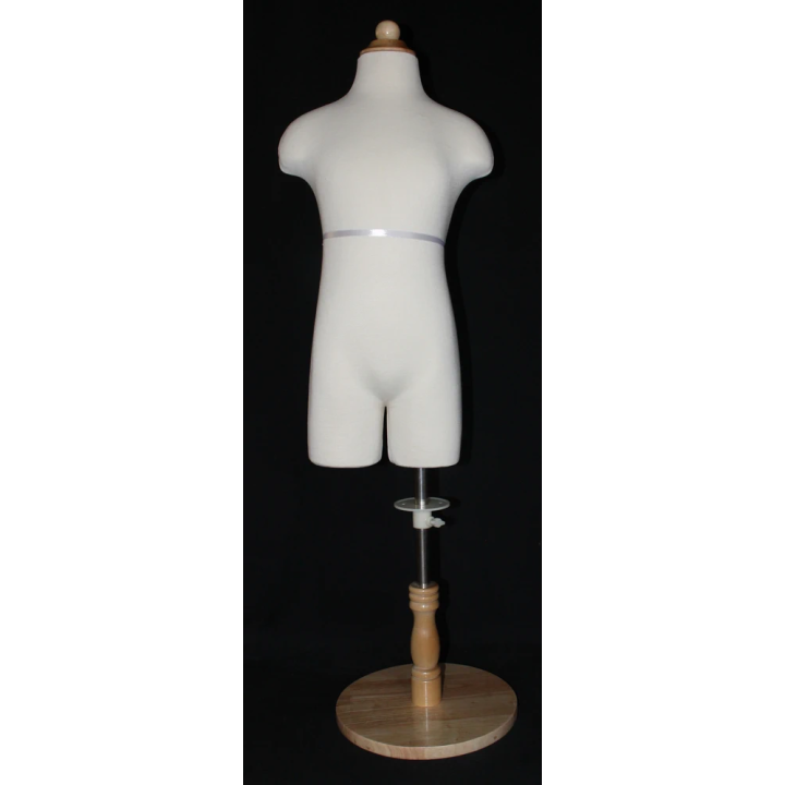 KID-KF7 - 12-14 year Child Body Form Mannequin with Wooden Base